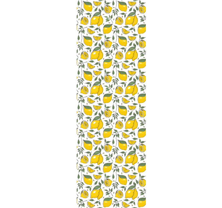 Kitchen roller blind lemons and cream flowers - TenStickers