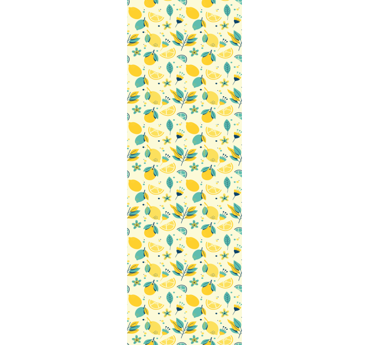 Kitchen roller blind with whimsical lemons - TenStickers