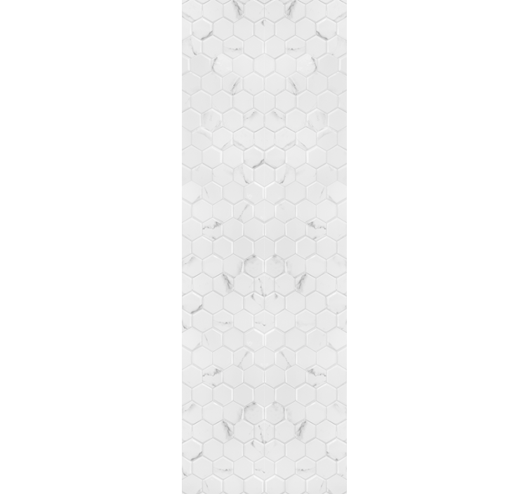 Kitchen roller blind elegant grey hexagon tiles - TenStickers