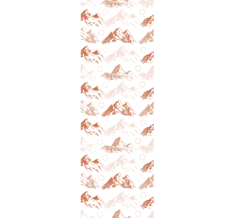 Dining room roller blind with terracotta mountain design - TenStickers
