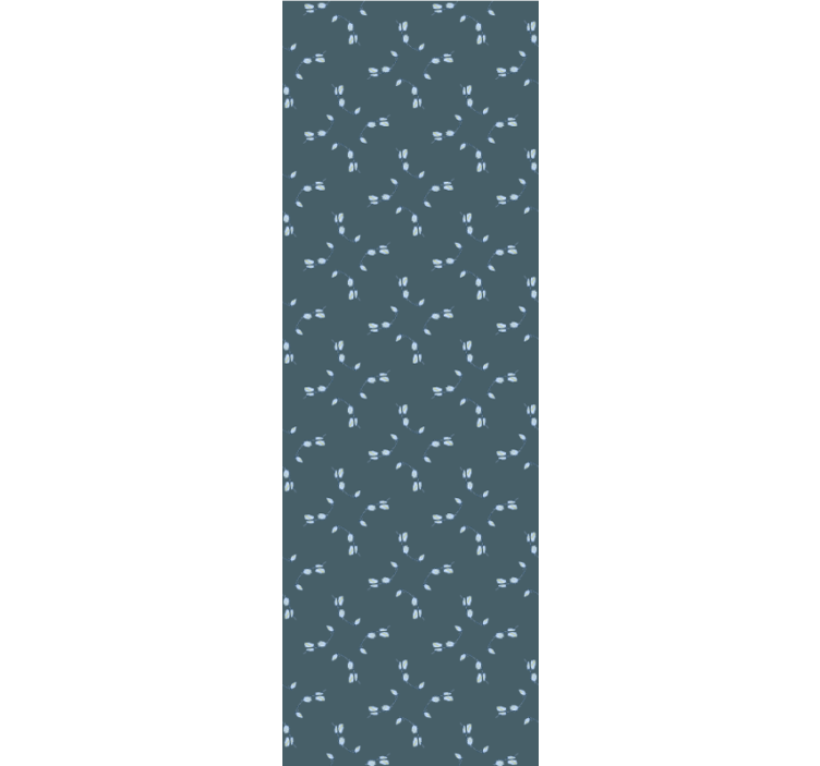 Dining room roller blind blue magnolia flower design - TenStickers