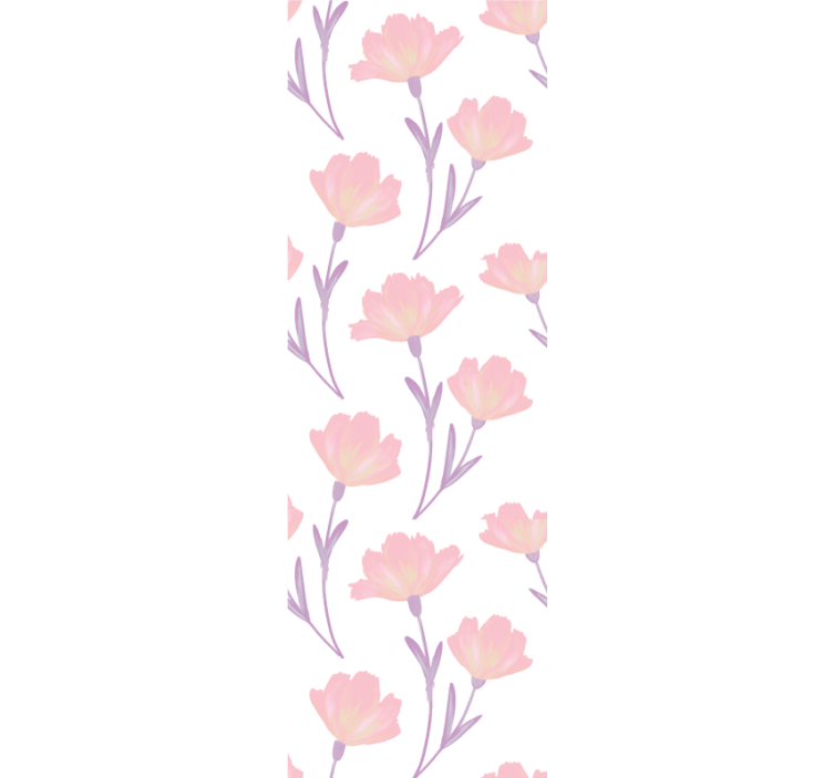 Dining room roller blind with minimalist floral design - TenStickers