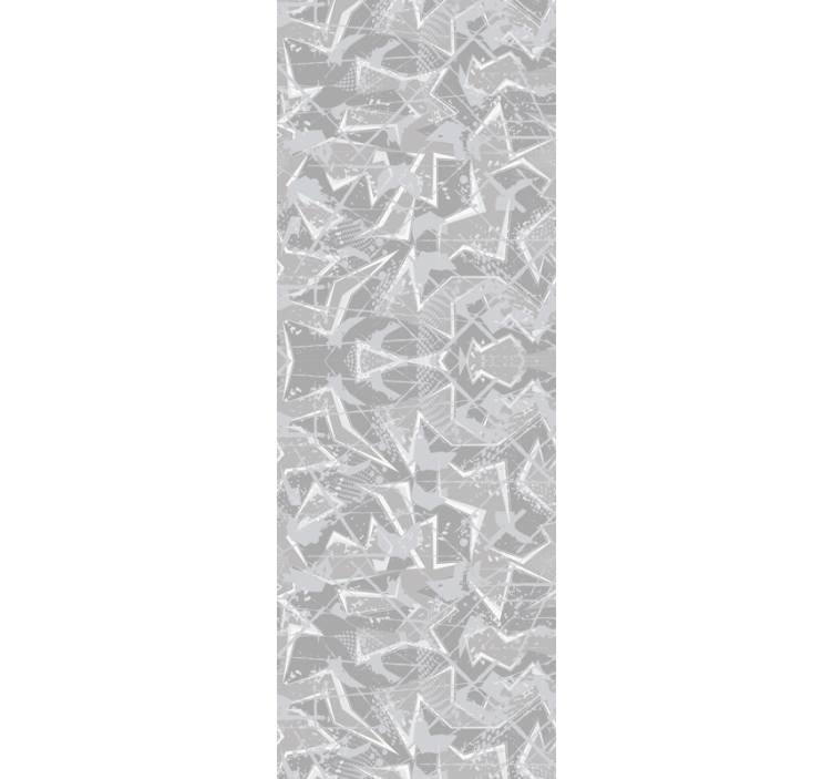 Dining room roller blind in gray 80s fine graphics - TenStickers