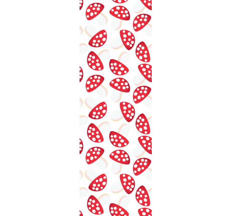 Dining room roller blind with classic mushroom design - TenStickers