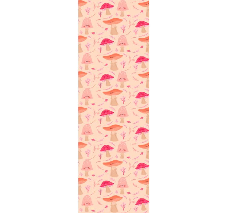 Happy classical mushrooms dining room roller blind - TenStickers