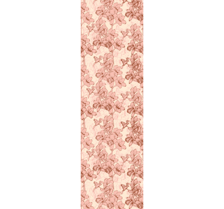 Dining room roller blind vintage 3d flowers design - TenStickers