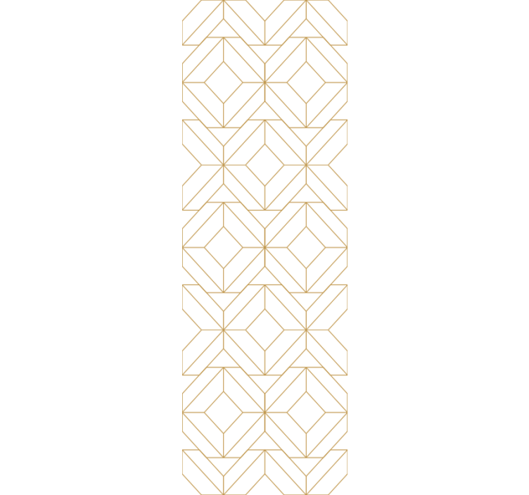 Dining room roller blind with modern geometric designs - TenStickers