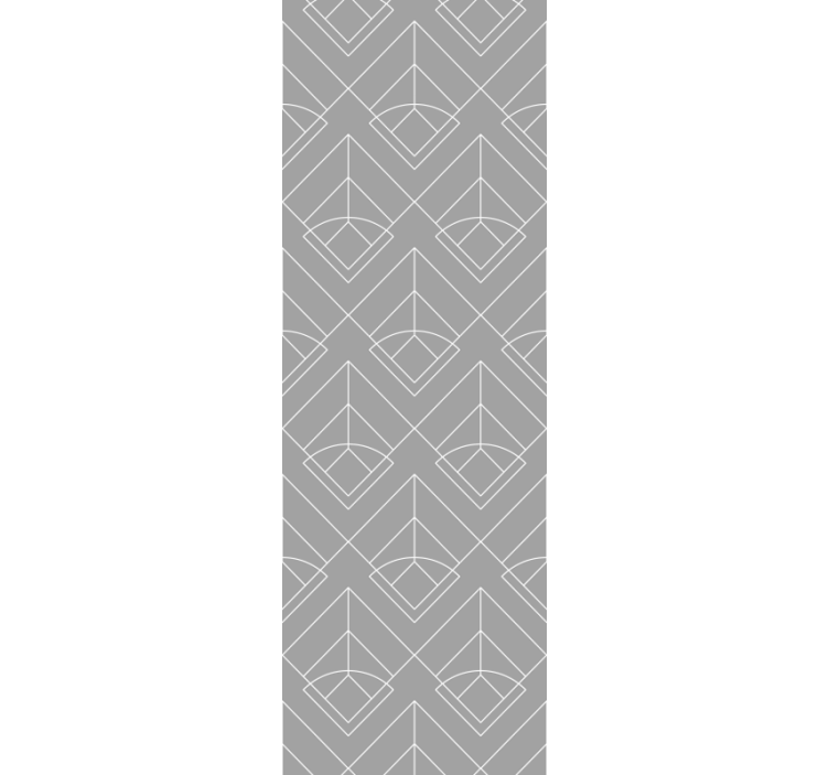 Dining room roller blind in luxury white lines - TenStickers