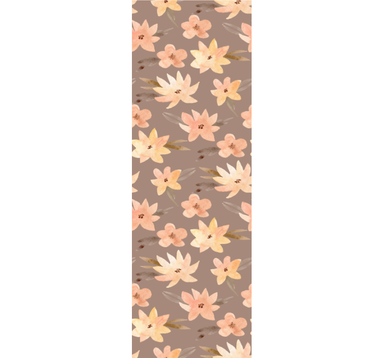 Dining room roller blind aquarella flowers pastel colors - TenStickers
