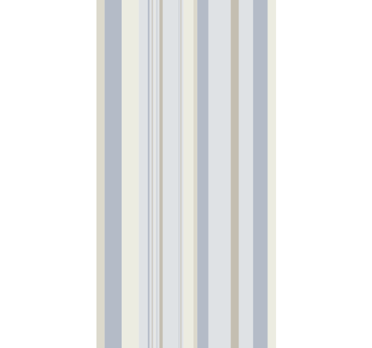 Dining room roller blind in 80's blue and beige stripes - TenStickers