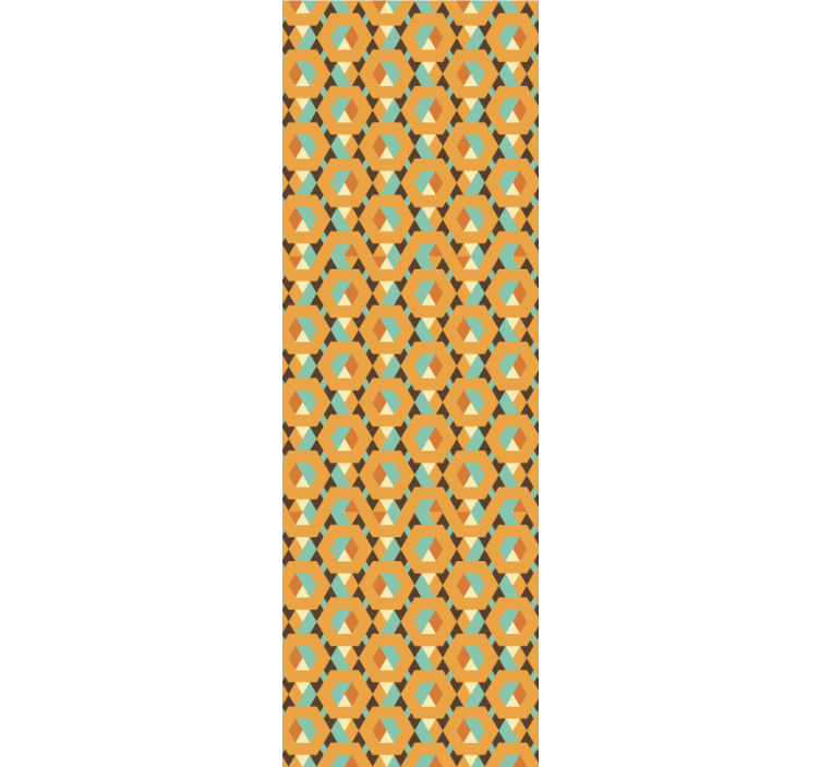 Dining room roller blind geometric tranquil shapes - TenStickers