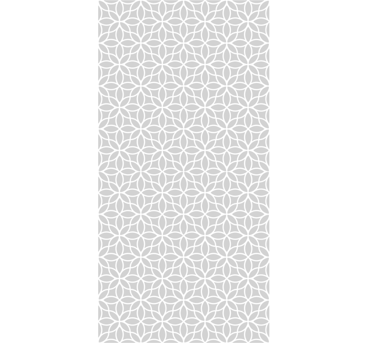 Dining room roller blind in gray and white pattern - TenStickers