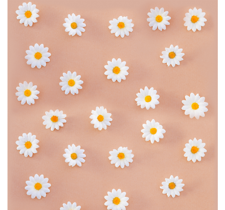 Dining room roller blind modern daisy design - TenStickers