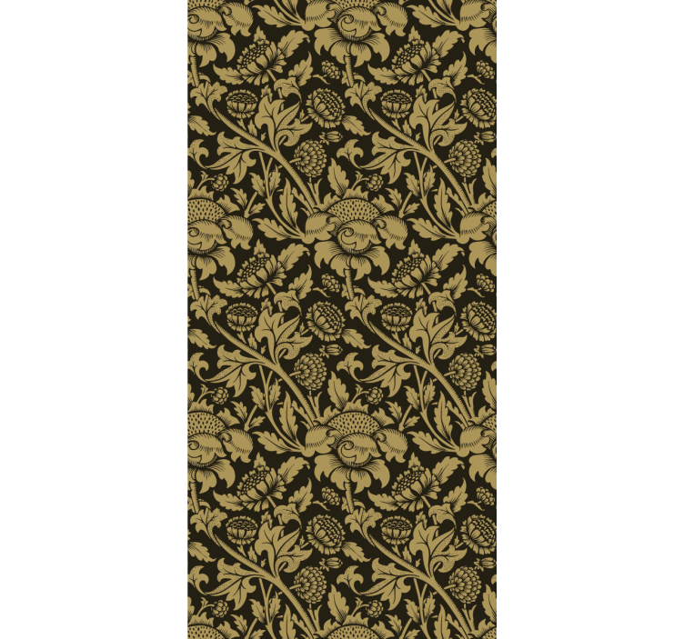 Dining room roller blind with vintage french floral pattern - TenStickers