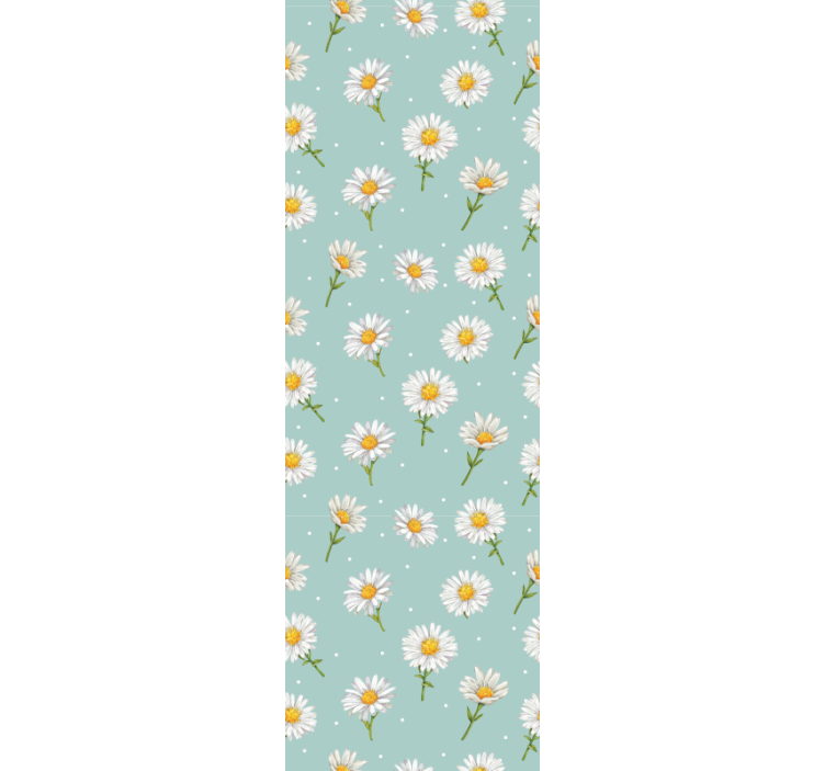 Daisy flowers pattern dining room roller blind - TenStickers