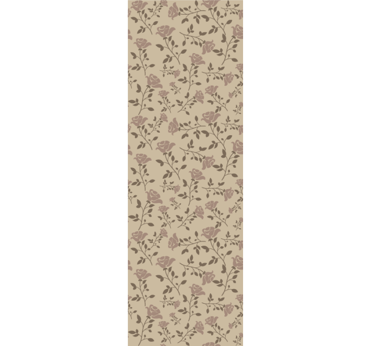Dining room roller blind with brown vintage rose pattern - TenStickers