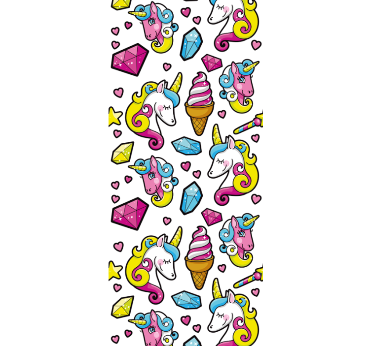Children room roller blind unicorn fantasy design - TenStickers