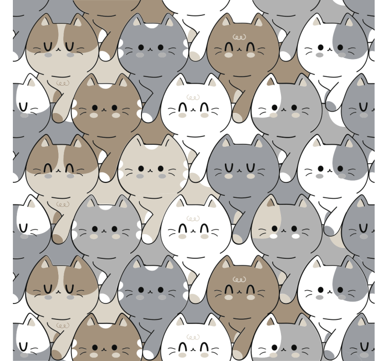 Children room roller blind with cats illustration - TenStickers