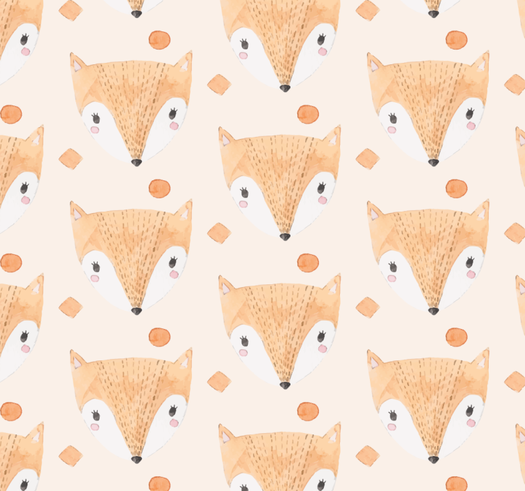 Children room roller blind hand painted fox - TenStickers