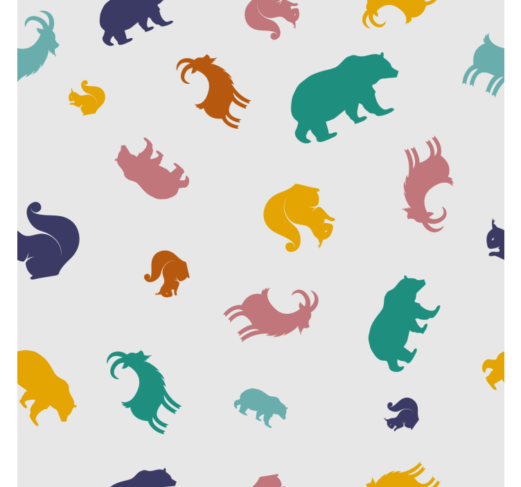 Children room roller blind with chamois and bears design - TenStickers