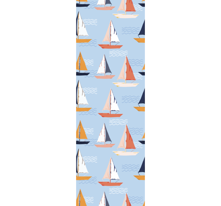 Children room roller blind happy sailboat design - TenStickers