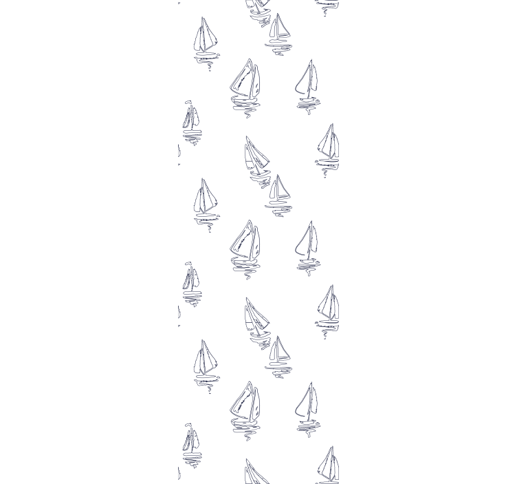 Children room roller blind with sketch sailboat pattern - TenStickers