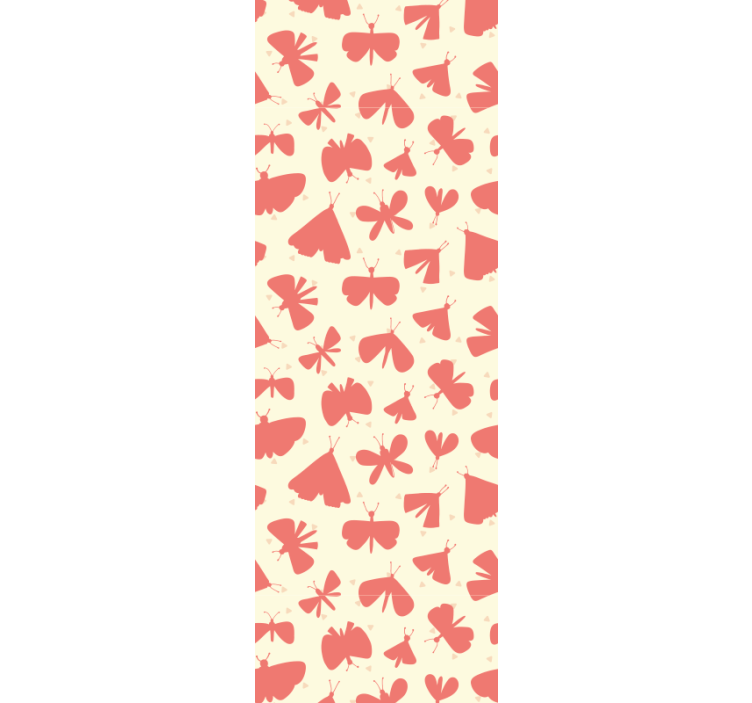 Children room roller blind abstract pink butterfly pattern - TenStickers