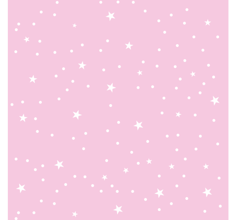 Children room roller blind white stars on pink background - TenStickers