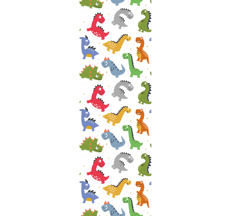 Children room roller blind featuring cute dinosaur designs - TenStickers