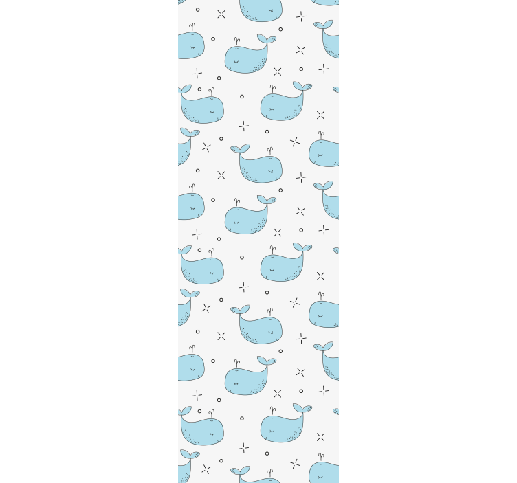Children room roller blind seamless whale design - TenStickers