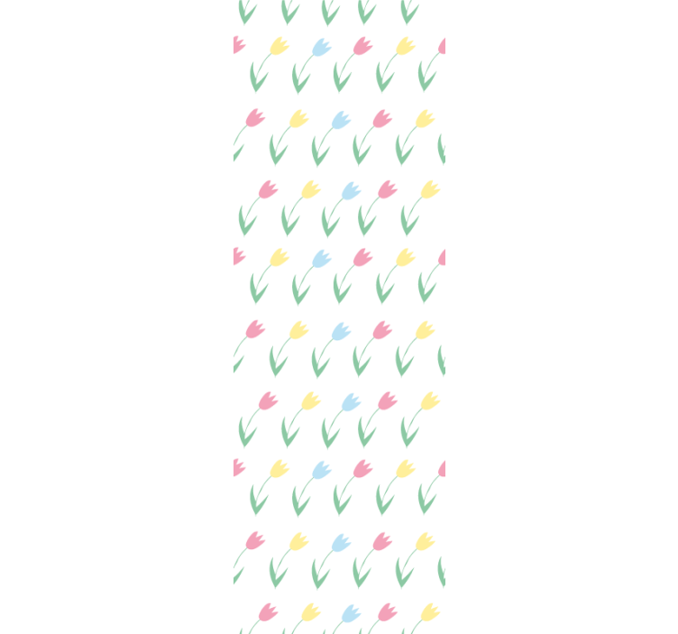 Children room roller blind with colorful tulip pattern - TenStickers