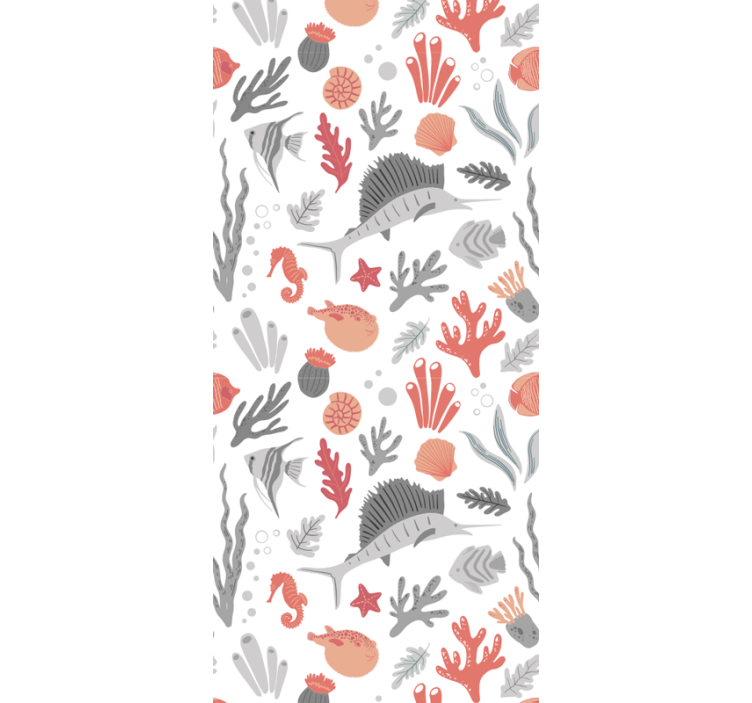 Children room roller blind with marine life design - TenStickers