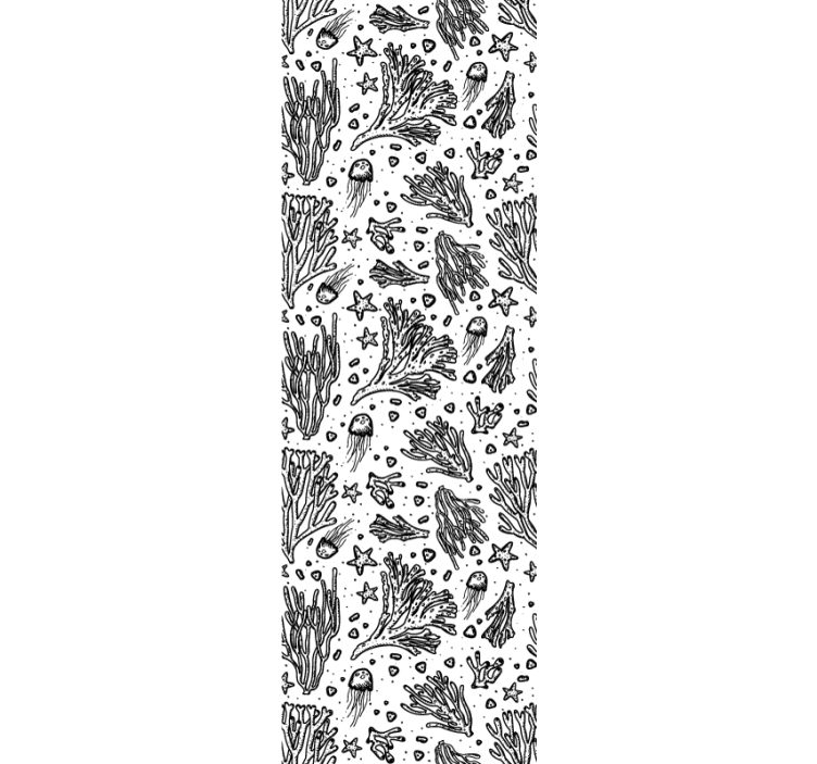 Children room roller blind with black sea creatures - TenStickers