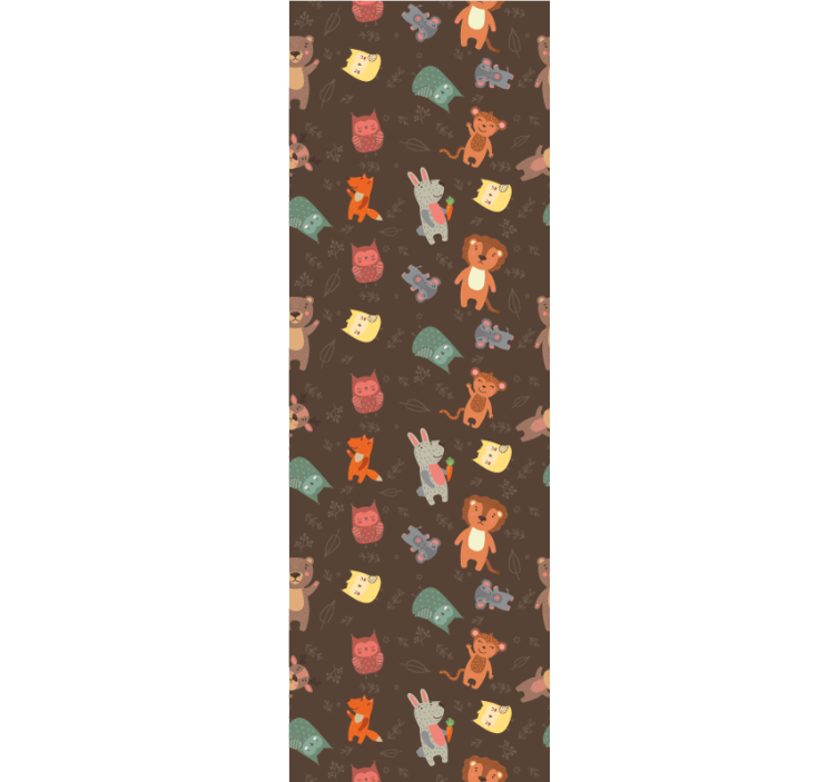 Children room roller blind cute wild animals and owls - TenStickers