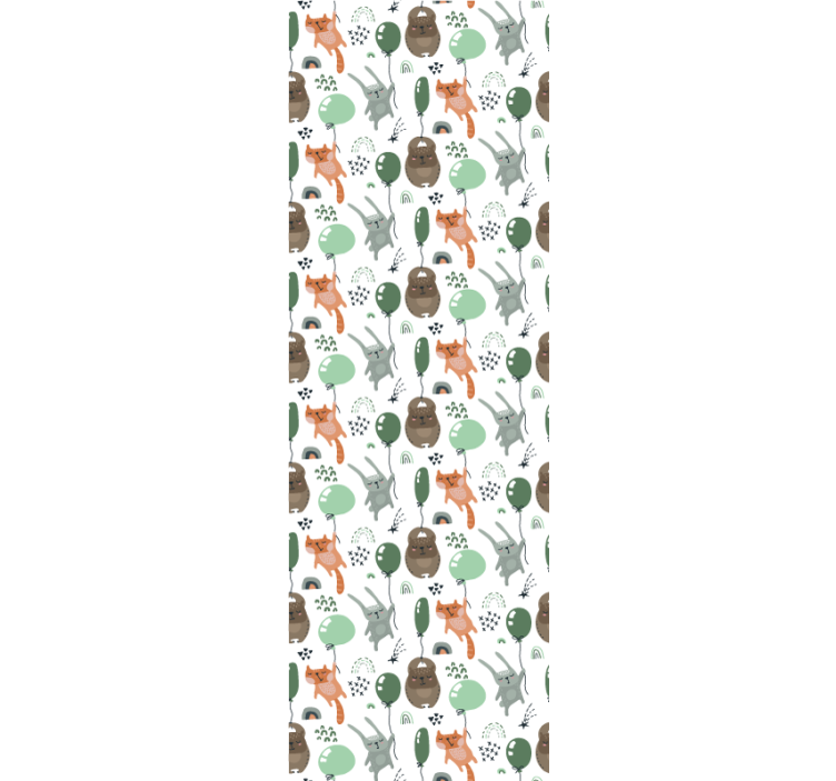 Children room roller blind squirrel bear cute rabbit - TenStickers