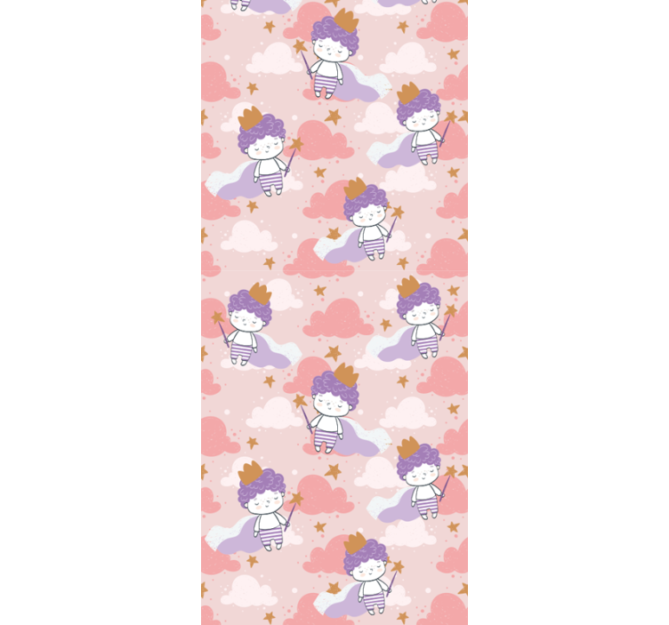 Children room roller blind little prince with crown - TenStickers