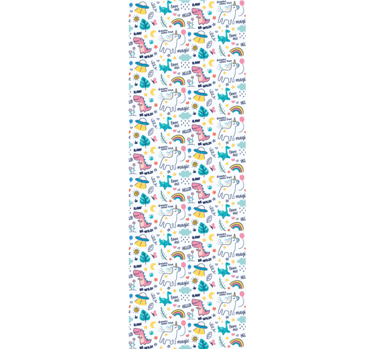 Children room roller blind with kids concept art - TenStickers