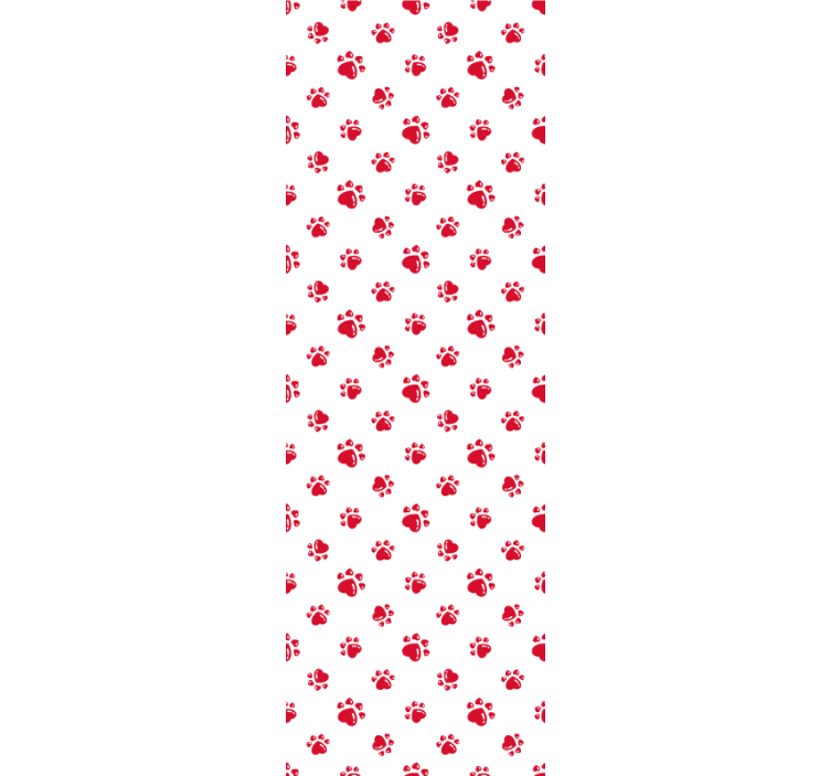 Children room roller blind with cat paws and heart design - TenStickers
