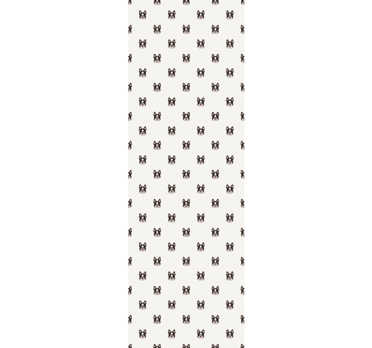 Children room roller blind french bulldog cartoon design - TenStickers