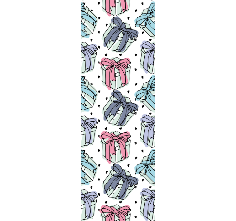 Children room roller blind with cute heart gift boxes - TenStickers