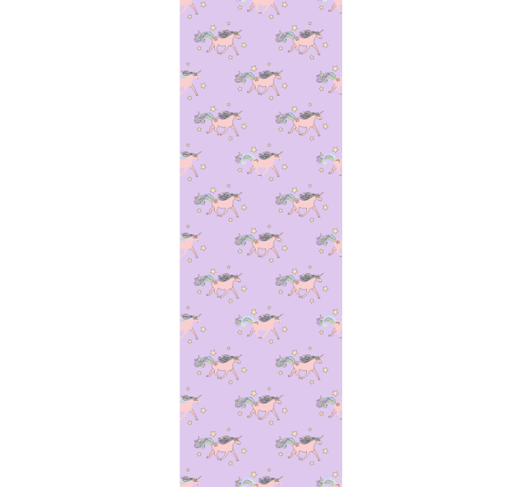 Children room roller blind with pink unicorn pattern - TenStickers