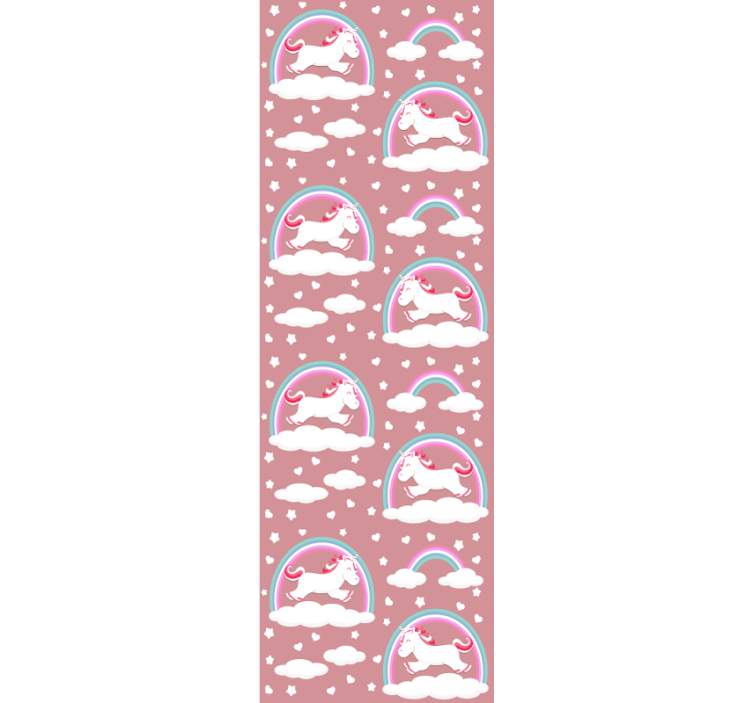Children room roller blind unicorns and rainbows - TenStickers