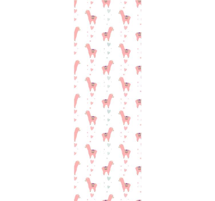Children room roller blind pink llama pattern - TenStickers