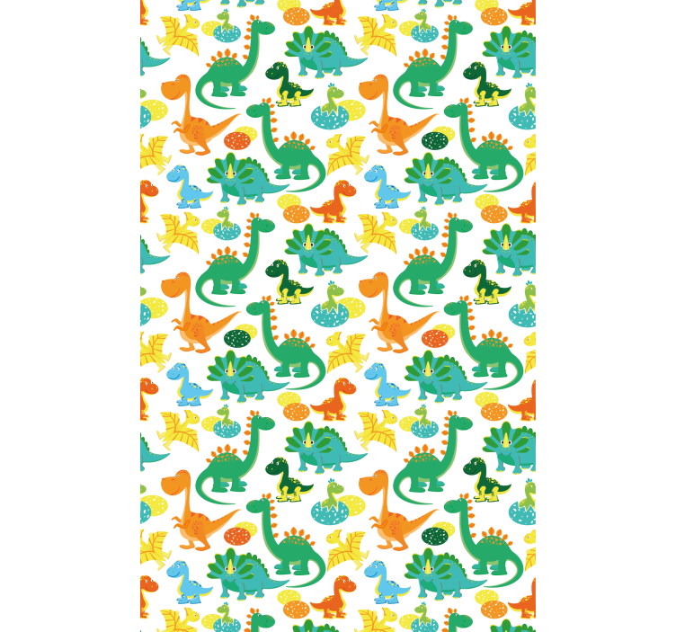 Children room roller blind with colorful dinosaur pattern - TenStickers