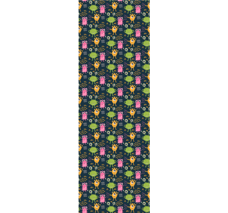 Children room roller blind with funny colorful aliens - TenStickers