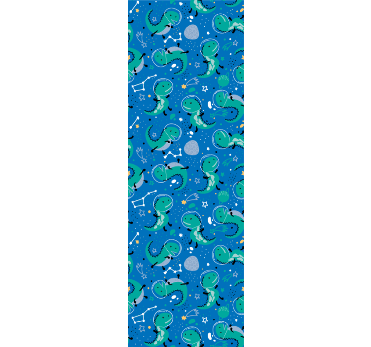 Children room roller blind funny dinos with planets - TenStickers