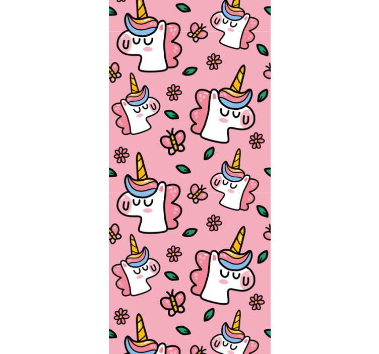 Children room roller blind cute flower unicorn - TenStickers
