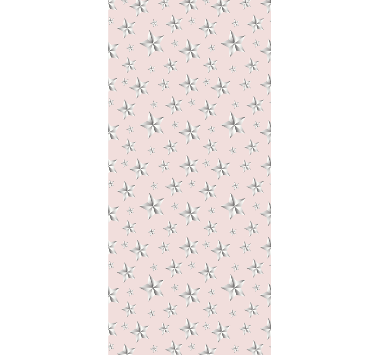 Children room roller blind white stars pink background - TenStickers