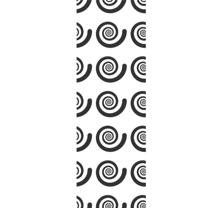 Children room roller blind black and white spiral - TenStickers