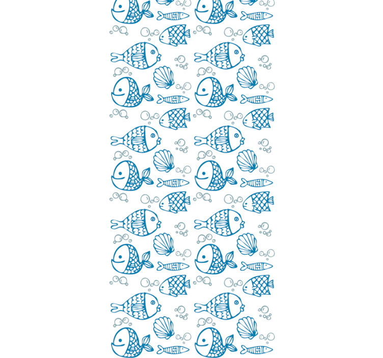 Children room roller blind with blue fish design - TenStickers